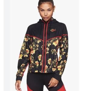 Nike Sportswear Windrunner Women's Printed Jacket Gym Casual Black/Yellow/Red M